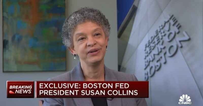사진=CNBC 홈페이지, 수전 콜린스 보스턴 연방준비은행(연은) 총재