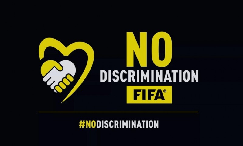 FIFA가 홈페이지에 올린 '차별 반대' 성명[FIFA 홈페이지 캡처]