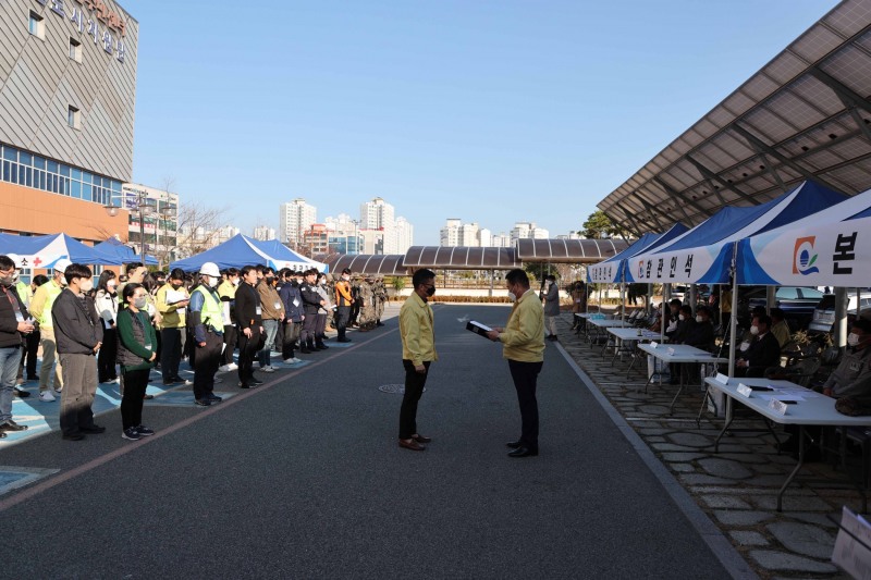 지난 18일 실시 된 안전한국훈련 모습 (사진제공 = 무안군)