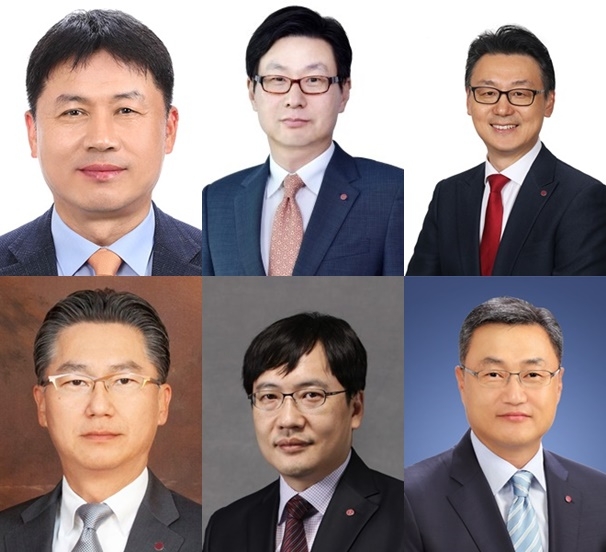 LG전자는 지난 24일 오후 이사회를 열고 2023년 조직개편 및 임원인사를 실시했다고 25일 밝혔다. 사진은 이번 LG전자 임원인사에서 사장과 부사장으로 승진 발탁된 임원들의 모습. (사진 윗줄 왼쪽부터 시계방향으로) 류재철 H&A사업본부장(사장)과 부사장으로 승진한 김영락 한국영업본부장, 은석현 VS사업본부장, 정규황 중남미지역대표, 이철배 CX센터장, 이천국 유럽지역대표의 모습. (사진 = LG전자 제공)