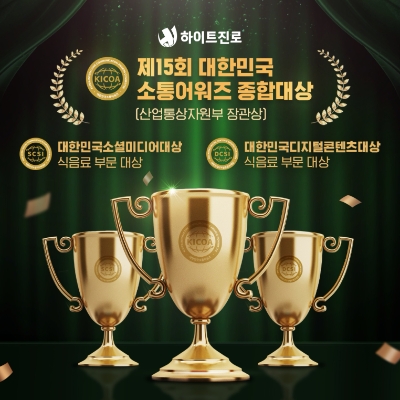 하이트진로, 제15회 대한민국 소통어워즈 3관왕 이미지 / 이미지 제공 = 하이트진로