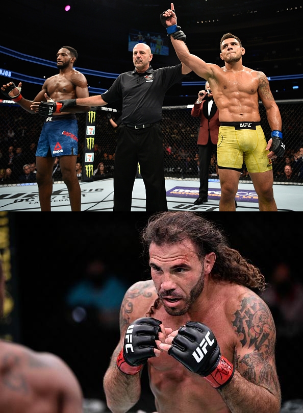 30전 이상의 최고참 파이터. 위 오른쪽 하파엘 도스 안요스. 아래는 클레이 구이다(사진=UFC)