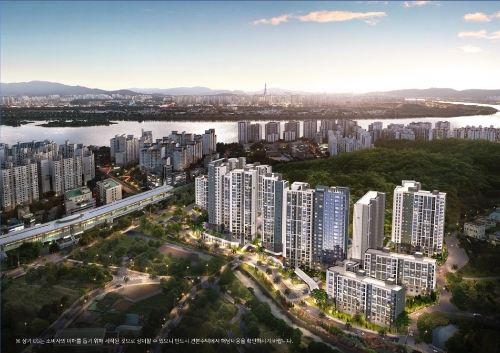 도심역 한양수자인 리버파인 반조감도 / 사진 제공 = (주)한양