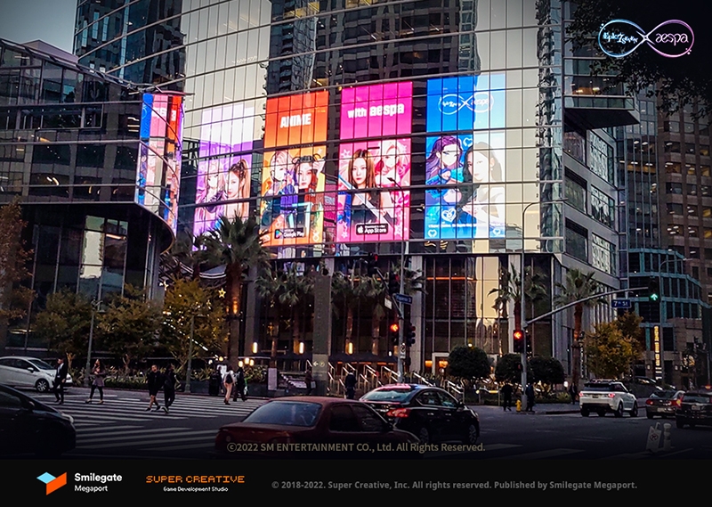 에픽세븐 X 에스파, 뉴욕 타임스퀘어 옥외 광고 공개