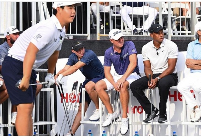 김주형 "우즈와 만나 처음 대화까지…꿈인가 할 정도로 환상적인 경험"