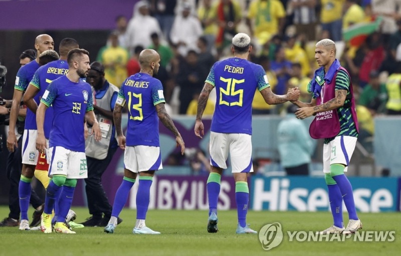 16강전에서 한국과 상대할 브라질 선수들. [사진=연합뉴스]  