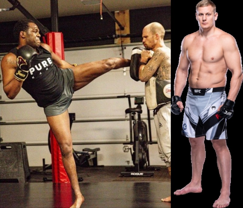 헤비급 흔들기에 나선 두 파이터 전 라이트 헤비급 챔피언 존 존스(왼쪽)와 파블로비치.