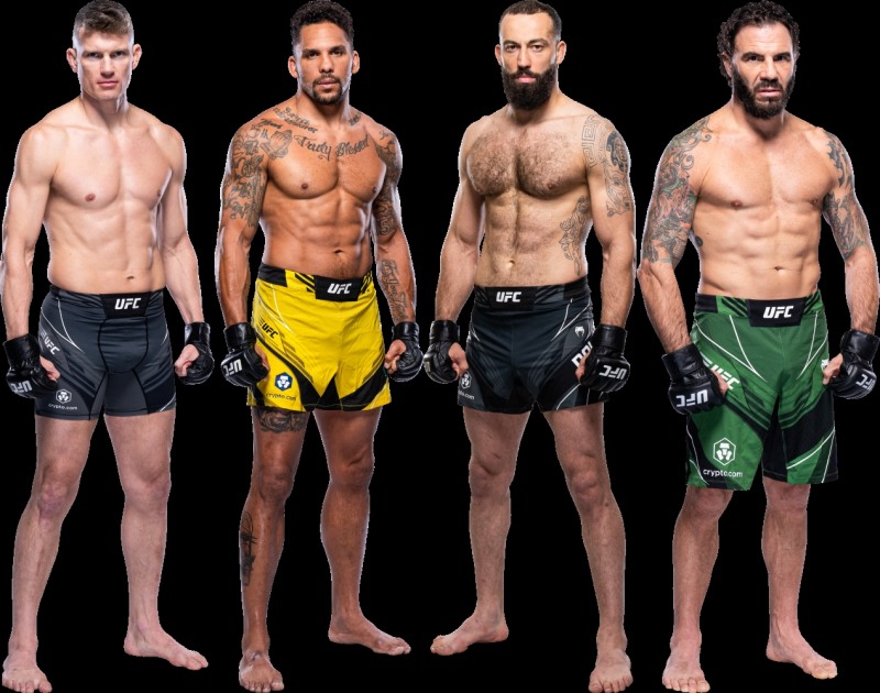 업셋 승부를 펼친 언더독. 왼쪽부터 톰슨, 앤더스, 돌리제, 구이다(사진=UFC)