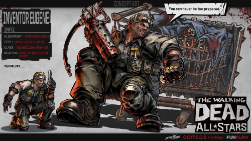 ‘워킹데드: 올스타즈’에 새롭게 등장하는 캐릭터, ‘발명가 유진’ / 이미지 제공 = 컴투스홀딩스