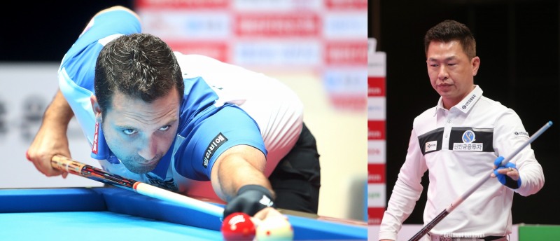 64강에 오른 팔라존(왼쪽)과 마민캄(사진=PBA. 브릴리언트 빌리아드)