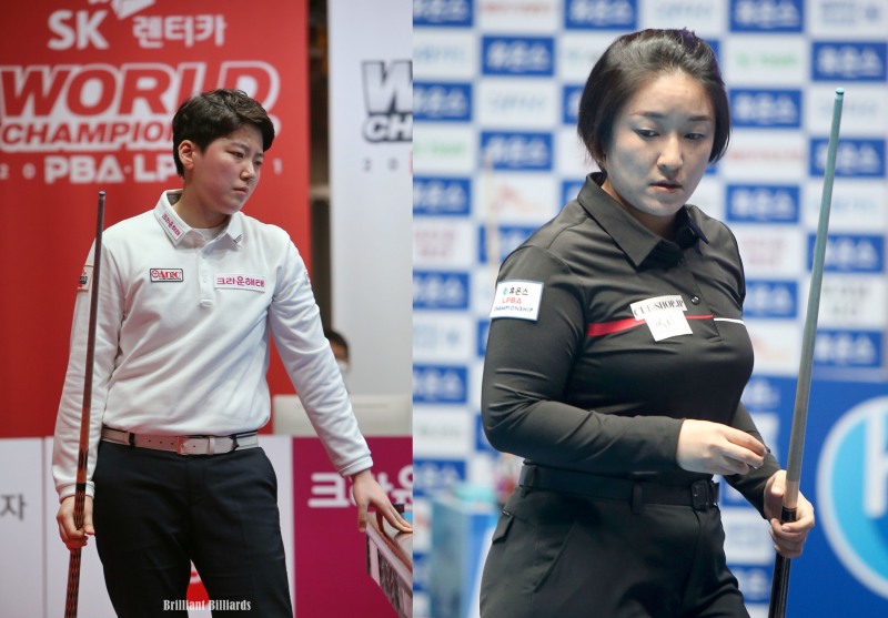 결승 대전을 벌이게 된 백민주(왼쪽)와 히가시우치(사진=PBA)