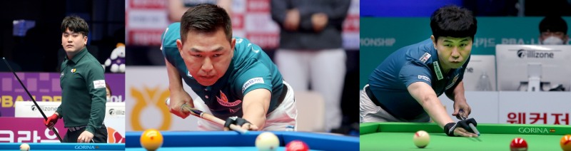 4강에 오른 오태준, 마민캄, 김현우(왼쪽부터. 사진=PBA)