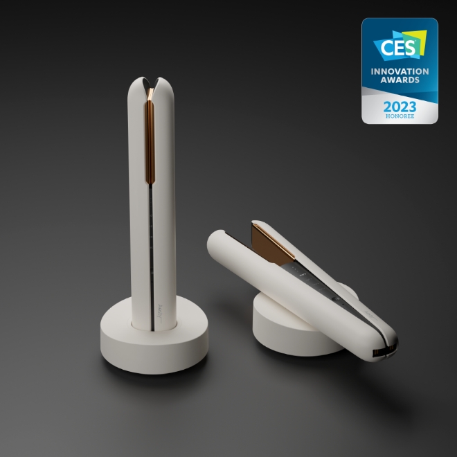 사진 : CES 2023 혁신상을 수상한 망고슬래브의 에스티 헤어 스트레이트너
