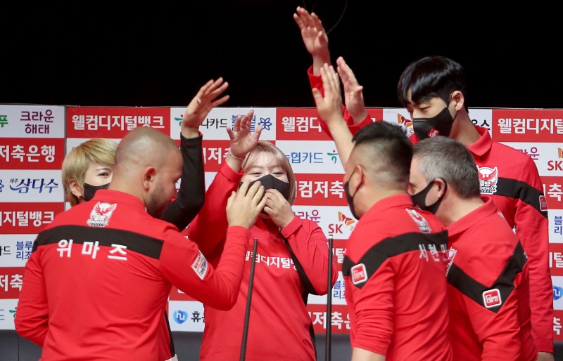 5라운드 1위를 차지한 웰뱅피닉스(사진=PBA).