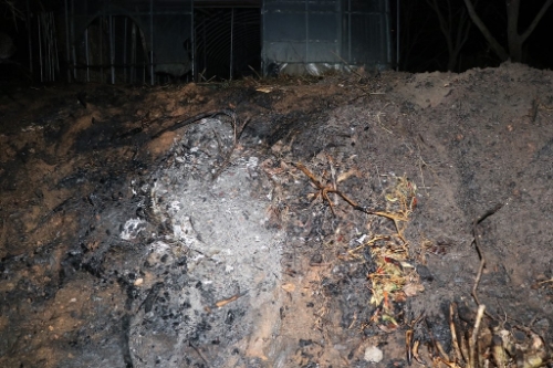 쓰레기 소각재 처리 부주의