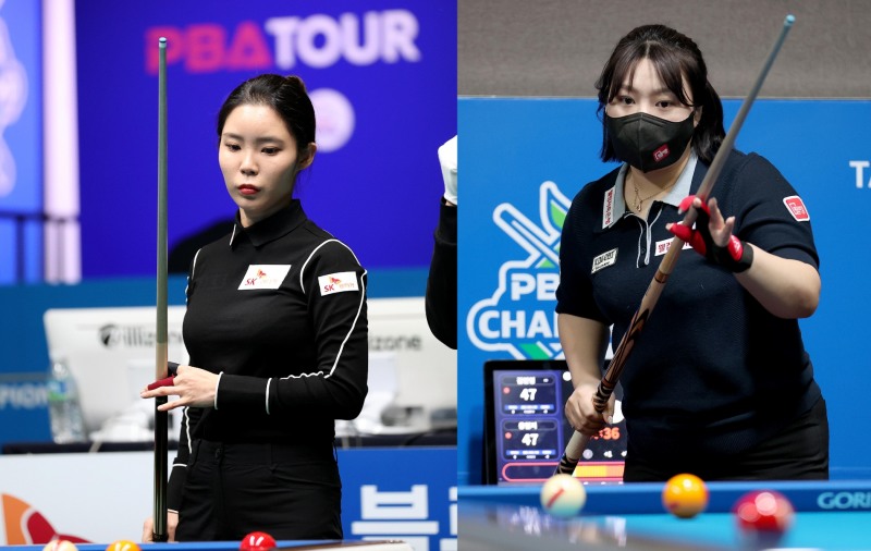 첫 4강 대결을 벌이는 이우경(왼쪽)과 김예은(사진=PBA)