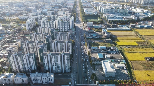 분석구간 드론촬영(수원서부 델타플렉스사거리) / 사진 제공 : 경기도