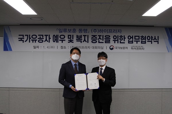 LG ㈜하이프라자 - 국가보훈처, 국가유공자 복지증진 위한 업무협약 체결