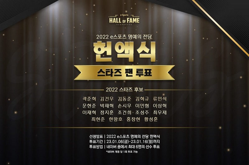 팬들이 직접 뽑는 ‘스타즈’ 투표 시작