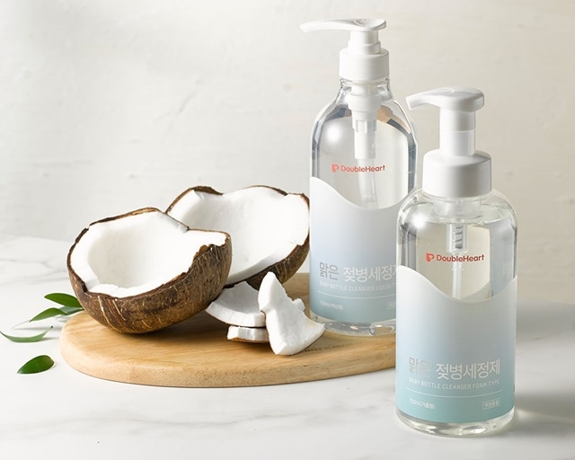 더블하트, 맑은 젖병세정제 액상형·거품형 2종 출시