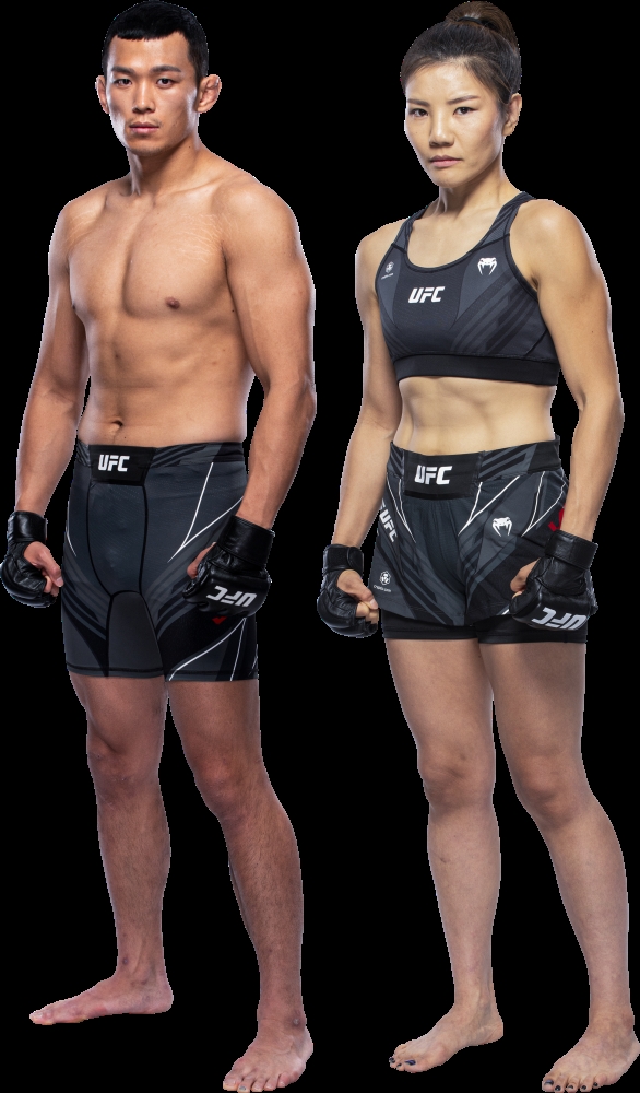 2월 5일 같은 날 옥타곤에 오르는 정다운(왼쪽)과 김지연(사진=UFC)