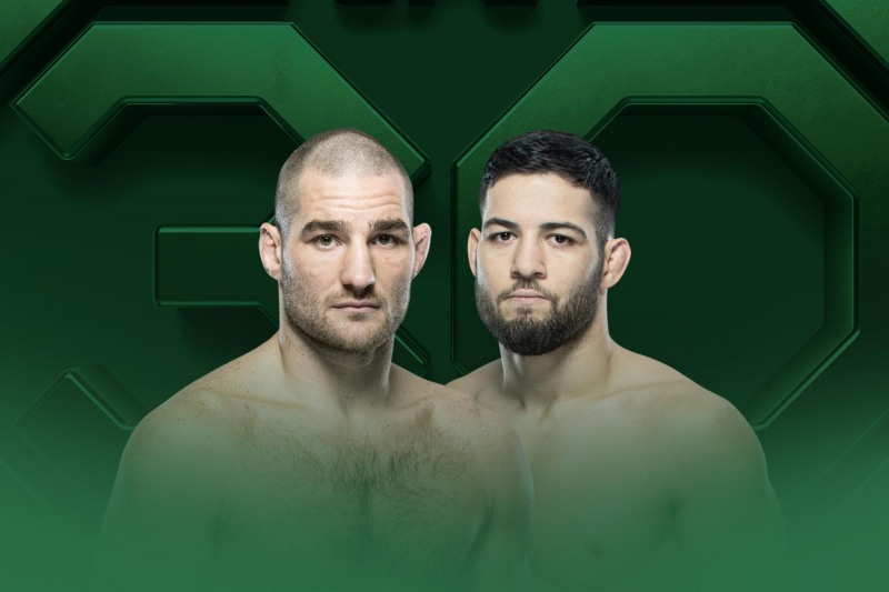 상위랭커 대체선수 스트릭랜드(왼쪽)와 라이트헤비급 경기를 하게 된 이마보프(사진=UFC)