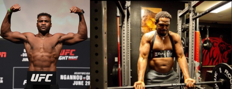 3월 대결을 기다리는 은가누(왼쪽)와 존 존스(사진=UFC.인스타그램)