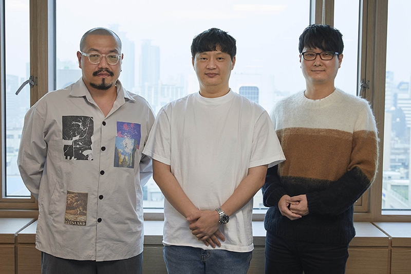 왼쪽부터 에이스톰 김태집 팀장, 박주형 총괄 디렉터, 임종희 팀장.