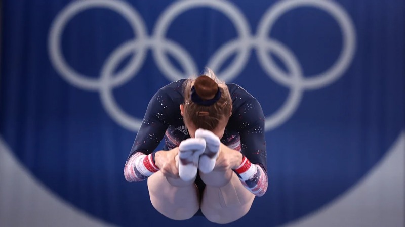 2020 도쿄올림픽 트램펄린 여자종목 연기 모습. [IOC 홈페이지 캡처]