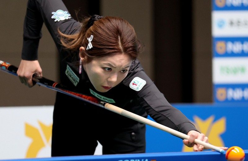 40전만에 두 번째로 32강 서바이벌전에서 탈락한 김가영(사진=PBA)