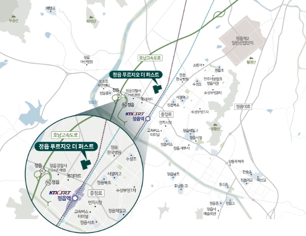 정읍 푸르지오 더 퍼스트 위치도 / 제공 : 대우건설