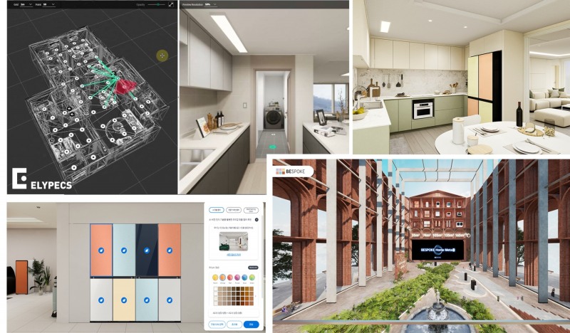 올림플래닛의 메타버스 플랫폼 '엘리펙스'로 구현된 '삼성전자 비스포크 홈메타'.