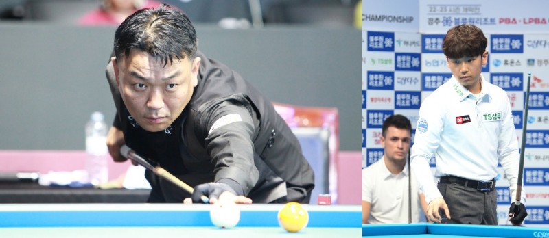 PBA첫판에서 32강에 오른 당굿해설자 김현석과 영건 임성균(사진=PBA-본인제공)