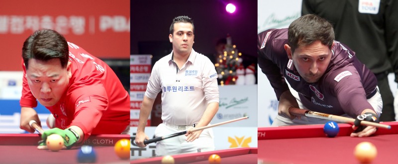 64강에서 패배한 전 챔피언. 왼쪽부터 강동궁, 사파타, 마르티네스(사진=UFC)