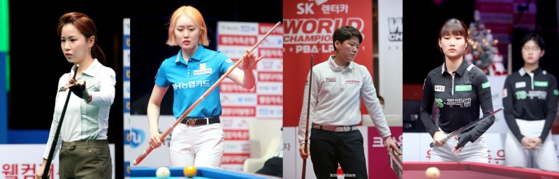 첫 정상에 도전하는 8강. 왼쪽부터 김진아, 김보미, 백민주, 용현지(사진=PBA)