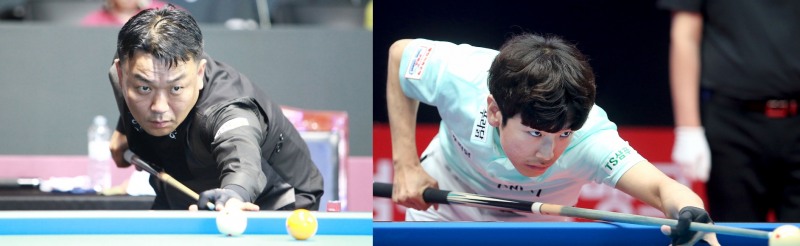 신선한 충격을 선사하며 32강에 선 김현석(왼쪽)과 16강에 오른 영건 임성균(사진=PBA)