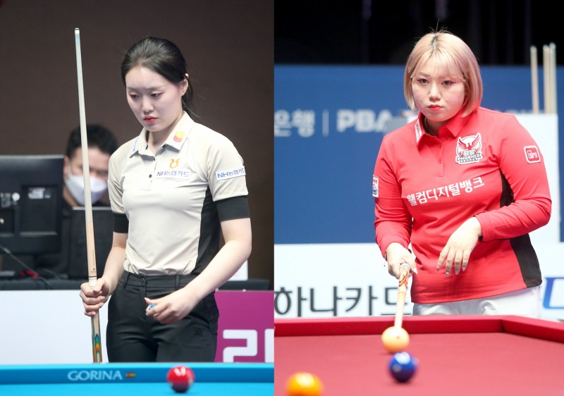 4강 대결을 펼칠 김보미(왼쪽)와 김예은(사진=PBA)
