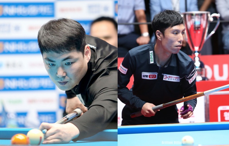 8강에 선착한 이상대(왼쪽), 최원준(사진=PBA.브릴리언트 빌리아드)