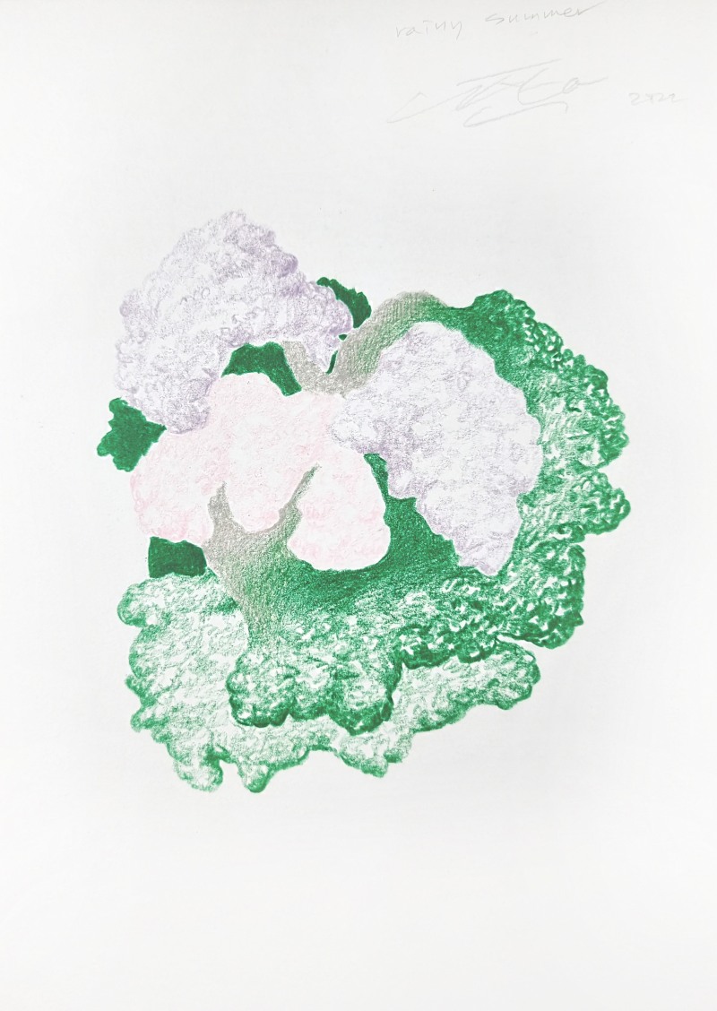JUHEON CHO, 'Rainy summer day', 2022, 21cm x 29.7cm, coloured pencil on paper / 사진=Courtesy of artist, 갤러리JH