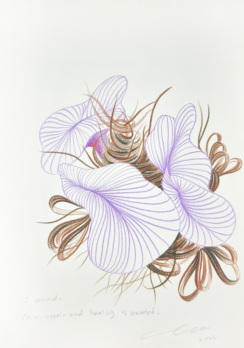 JUHEON CHO, 'Care, repair and heal (Hope series no.01)', 2022, 21cm x 29.7cm, coloured pencil on paper / 사진=Courtesy of artist, 갤러리JH