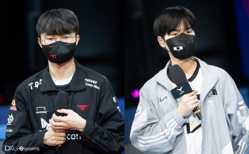 '페이커' 이상혁(왼쪽)-'데프트' 김혁규.