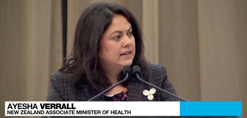 사진=뉴질랜드 보건부장관 '아이샤 베럴'사진출처=France24 English 캡처