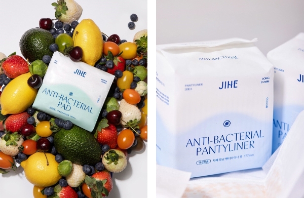 JIHE 항균패드(중형) 이미지와 JIHE 항균팬티라이너 이미지