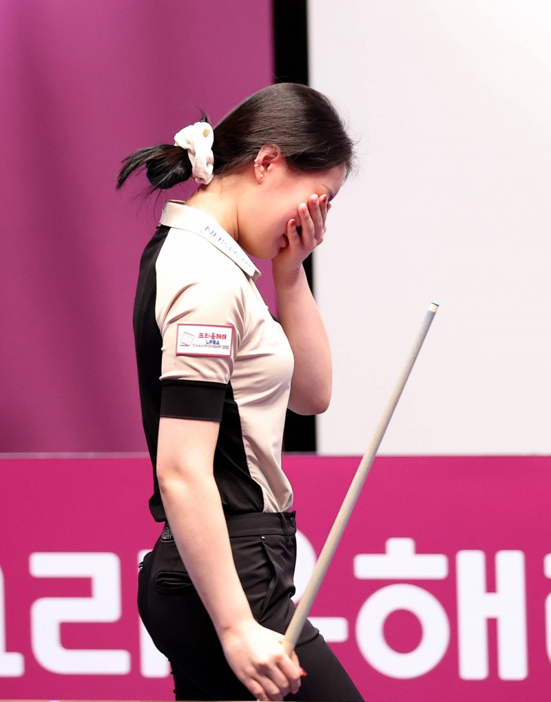 4강전 7전8기에 눈물을 흘린 김보미(사진=PBA)