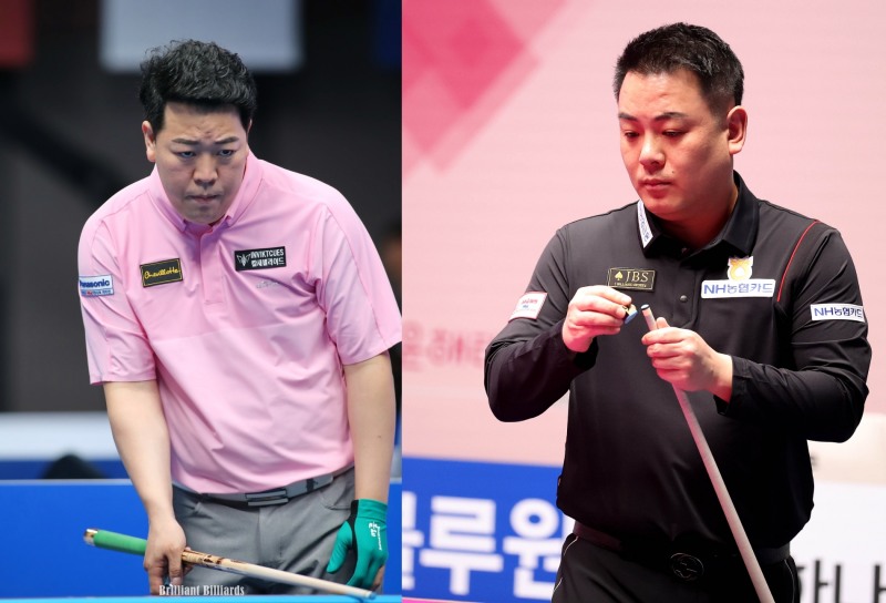 나란히 4강에 오른 강동궁(왼쪽)과 조재호(사진=PBA)