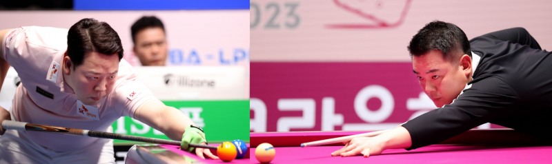 첫 결승 대결을 벌이는 강동궁(왼쪽)과 조재호(사진=PBA)