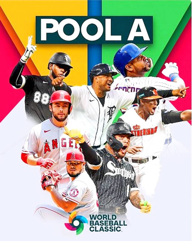 WBC가 제작한 A조 홍보 포스터에 대만 선수가 빠졌다.