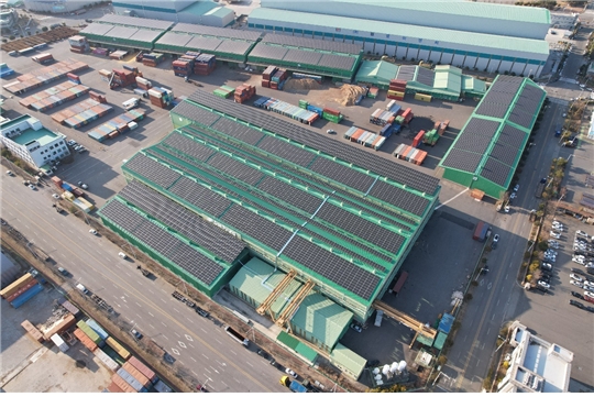 전남 광양시에 위치한 태양광 발전 설비