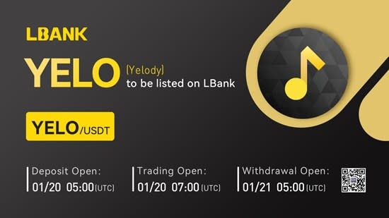 옐로디(YELO) 코인의 LBank 상장를 이미지. 제공=옐로디