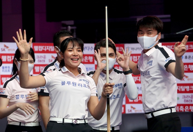 파이널 진출에 1승만 남긴 블루원(사진=PBA)